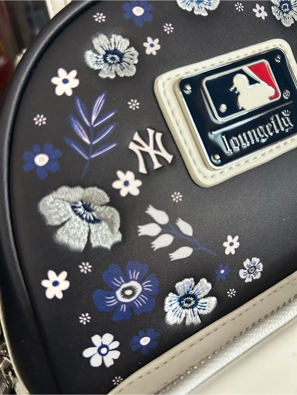 Loungefly New York Yankees Floral Embroidered Mini Backpack